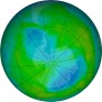 Antarctic ozone map for 2024-12-11